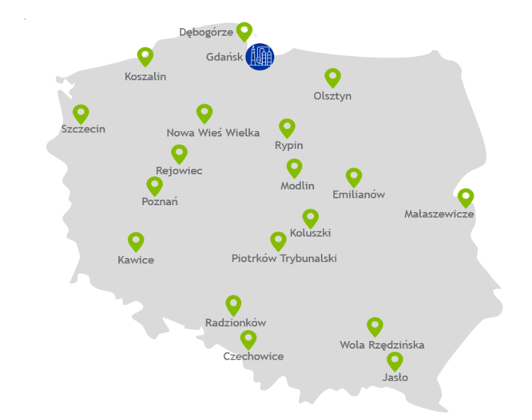 Aramco Poland Logistics Map